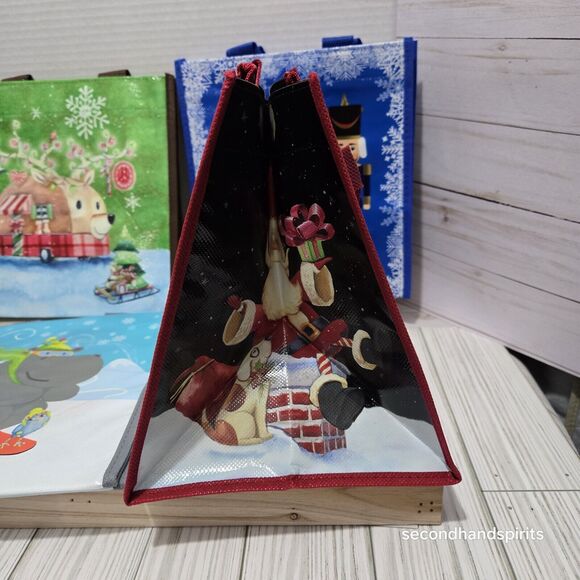 Set of 4 Lock-N-Lock   Holiday Reusable Gift Nutcracker And Holiday Fun - Picture 2 of 2